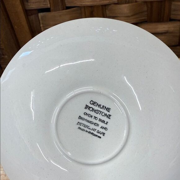 Vintage Ironstone Transferware Scenic Brown and White Plates - Picture 3 of 3